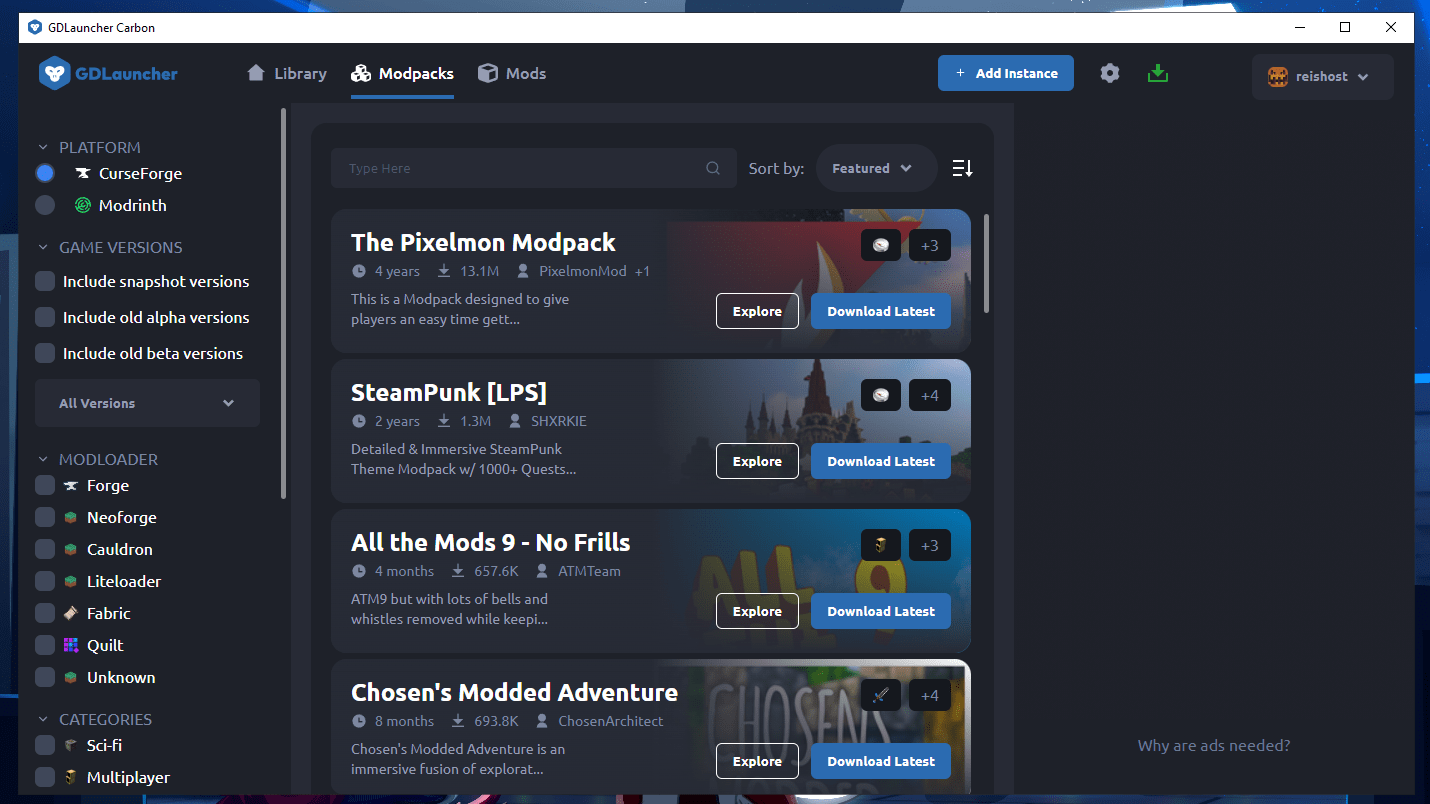 GDLauncher - Minecraft Launcher