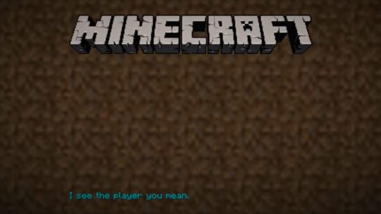 Seed de speedrun do Minecraft, a cena de créditos do poema final do Minecraft.